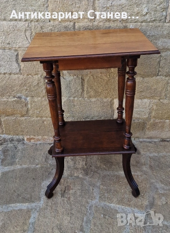 Винтидж помощна масичка с чекмедже, снимка 14 - Маси - 54229933