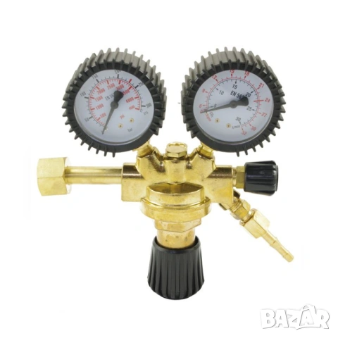Редуцир Вентил IPOTOOLS за Аргон/CO2, MIG/MAG и TIG, 315 бара, 21.8 х 1/14 