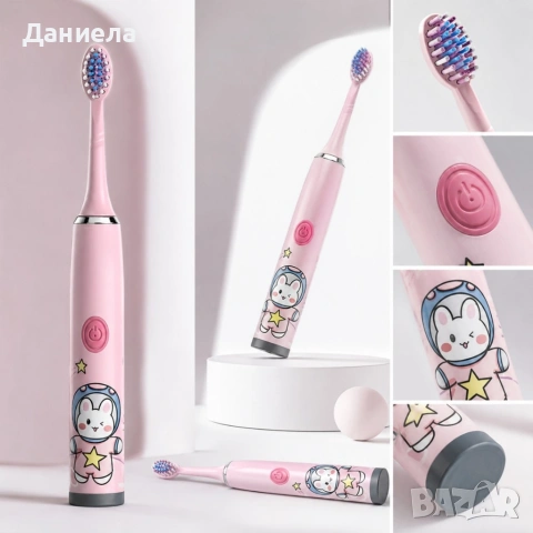Детска електрическа звукова четка за зъби – За деца 6-9 години, меки косъмчета, снимка 2 - Други стоки за дома - 54767234