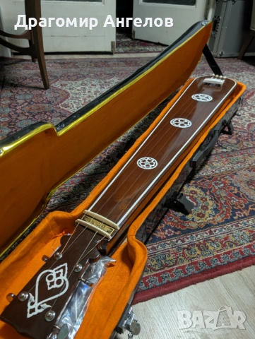 Handmade Tun Wood Box Tanpura: 4-String Indian Instrument with Inlay(Танпура)