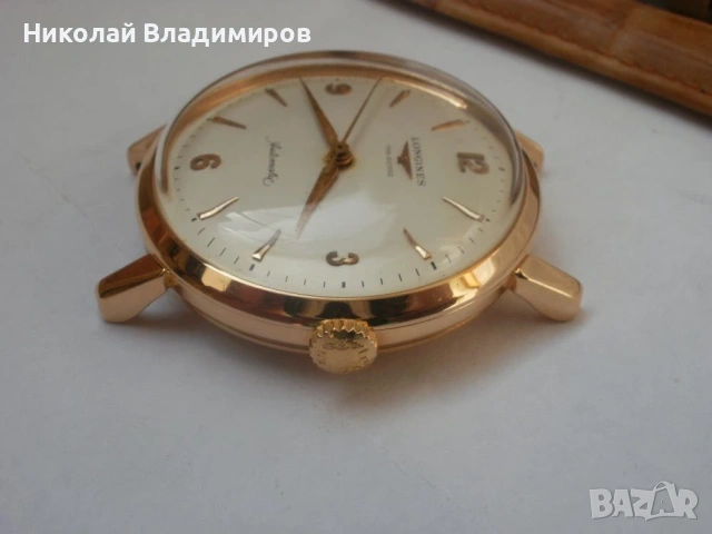 Longines автоматичен 18 к.масивно златен часовник мъжки ръчен, снимка 4 - Мъжки - 55112171