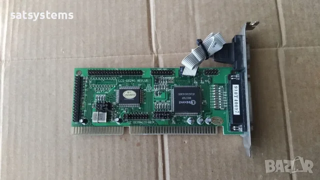 LONGSHINE LCS-6624G REV.W5 16-bit ISA Multi Controller IDE FLOPPY GAME COM Print Card