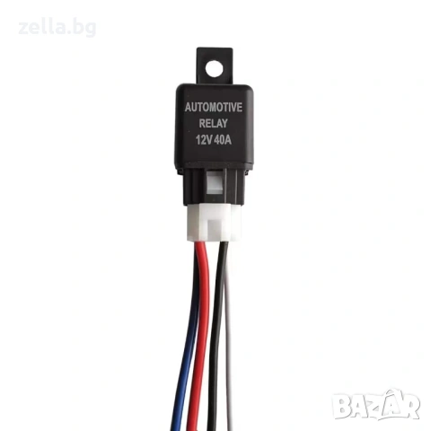Автомобилно реле 12V, 4 пина, 40A със сокет – Сребърни контакти (Ag Alloy), за фарове, помпи 10456, снимка 6 - Друга електроника - 54703392