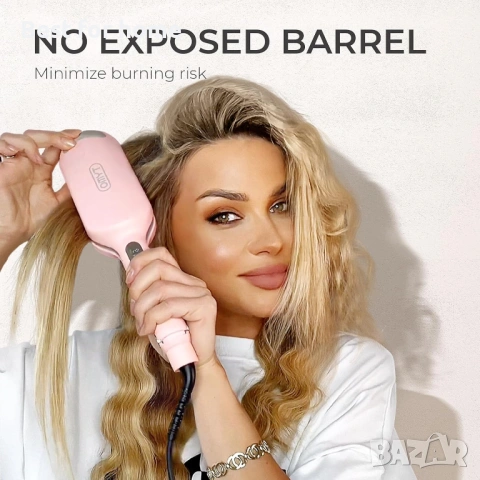 Маша за коса - TYMO ROVY Beach Waves Curling Wand, йонна маша за дълбоки къдрици , снимка 5 - Маши за коса - 54069621