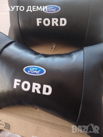 ТОП Цена за 2бр-21лв Черни кожени възглавнички с лого на Форд FORD, снимка 3 - Аксесоари и консумативи - 51028111