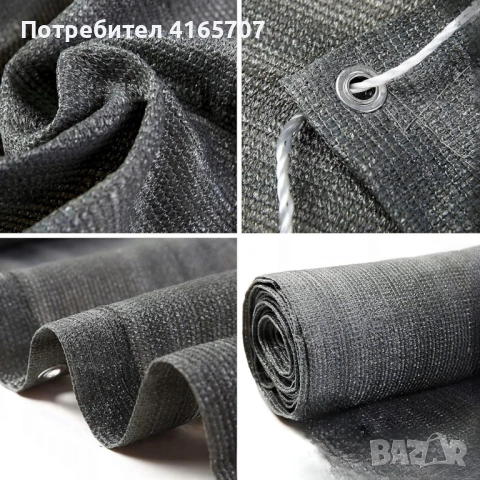 Покривало за балкон и тераса 1.5x5 м, HDPE материал 180 г/м², 95% UV защита, Тъмно сиво, снимка 3 - Други стоки за дома - 54476688