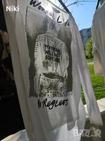 Дамски блузи размер М (цена за 3те), снимка 2 - Блузи с дълъг ръкав и пуловери - 54312633