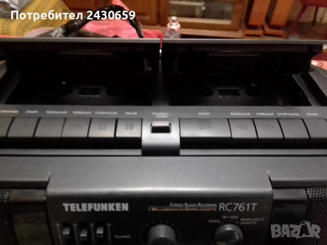 Радиокасетофон Telefunken RC761T, снимка 4 - Радиокасетофони, транзистори - 54907318