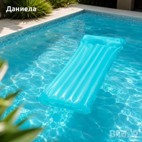 Надуваем плажен матрак с възглавница – Стабилен и удобен, до 90 кг, снимка 4 - Други стоки за дома - 54958116