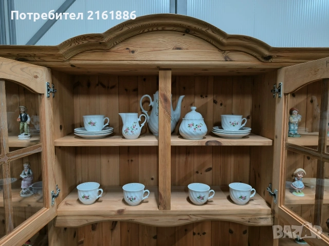 Кухненски бюфет с витрина , снимка 3 - Секции и витрини - 54568077