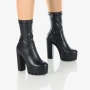 Боти на ток - черна кожа, снимка 4