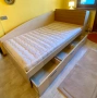 Легло с ракла, чекмеджета и подматрачна рамка + матрак 115/200 – компактно,практично за мaлко жилище, снимка 2