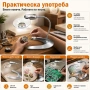 Увеличителна настолна лупа с LED осветление лед лампа регулируемо чупещо се рамо за четене гоблени, снимка 6