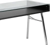 Бюро Flash Furniture Brettford NAN-JN-2966-GG Бюро с плот от закалено стъкло Работна маса Офис бюро , снимка 7