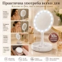 Настолно огледало LED осветление лупа увеличение 10Х грим баня тоалетка гримиране дома жена бюро, снимка 3