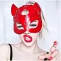 Кожена маска за лице KRISTAN KITTY RED, снимка 5
