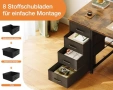 Бюро Coleshome 120см с 8 чекмеджета кафяво, снимка 4