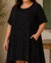 Макси тънка асиметрична черна туника/рокля с джобове Monki , снимка 1