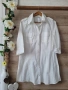Дълга бяла риза памучна материя Италия , снимка 14