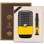 Cohiba комплект за пури – кожен калъф за 3 пури и запалка, снимка 1
