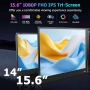 QQH 15.6" разширител на екрана за лаптоп, 1080P троен преносим монитор за лаптоп с ултратънък IPS ди, снимка 8
