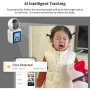 AI Интелигентна IP камера с дисплей, Wi-Fi, двупосочно аудио и нощно виждане Бебефон, снимка 2
