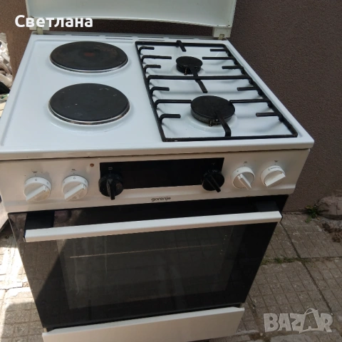 Комбинирана готварска печка Gorenje на газ и на ток, снимка 3 - Печки, фурни - 54727221