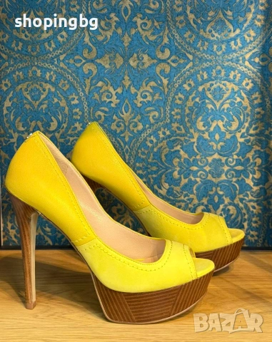 Дамски обувки на ток GUESS YELLO, снимка 4 - Дамски обувки на ток - 54779464