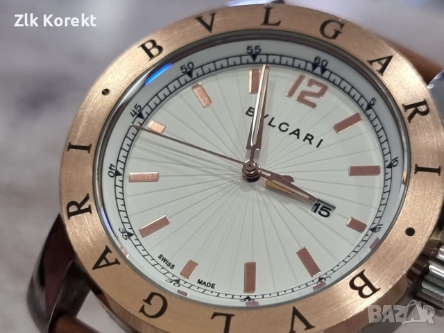 Мъжки часовник Bvlgari Rose gold, снимка 6 - Мъжки - 54607333