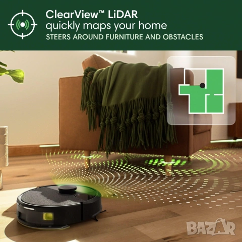 Прахосмукачка Робот iRobot Roomba Plus 405 Combo Докинг Станция Самопочистване AutoWash LiDAR 7000Pa, снимка 6 - Прахосмукачки - 55236049