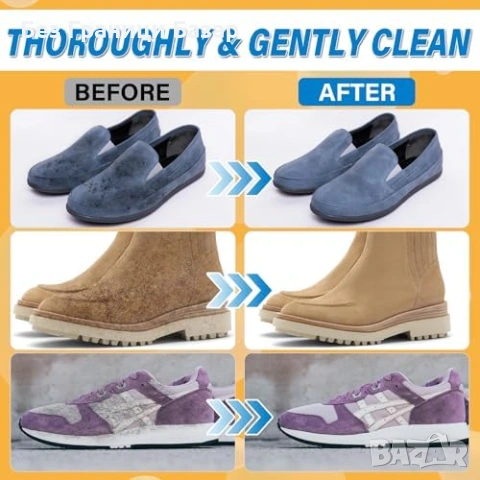 Нов Препарат за велур и набук 200 мл с четка и микрофибърна кърпа за почистване на обувки, снимка 3 - Други стоки за дома - 54133796