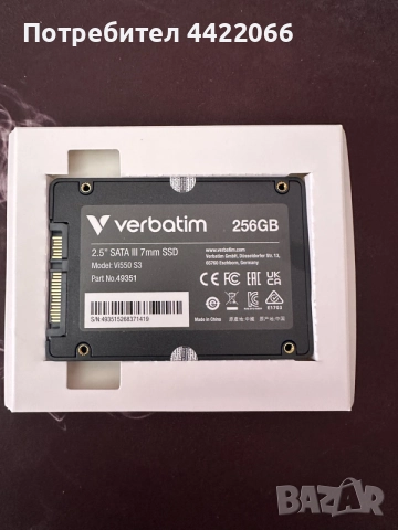 SSD 256 ЧИСТО НОВО , снимка 3 - Друга електроника - 55330293