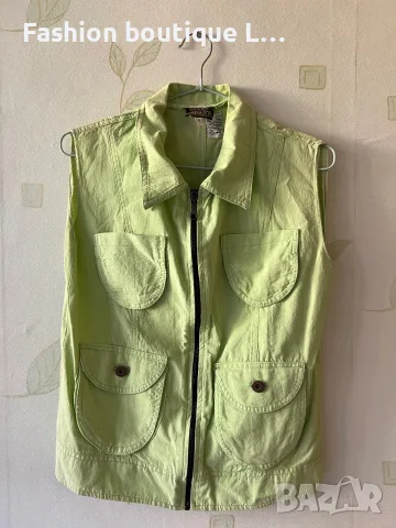 3 евро ново зелено елече с джобове от тънка материя S размер 💚