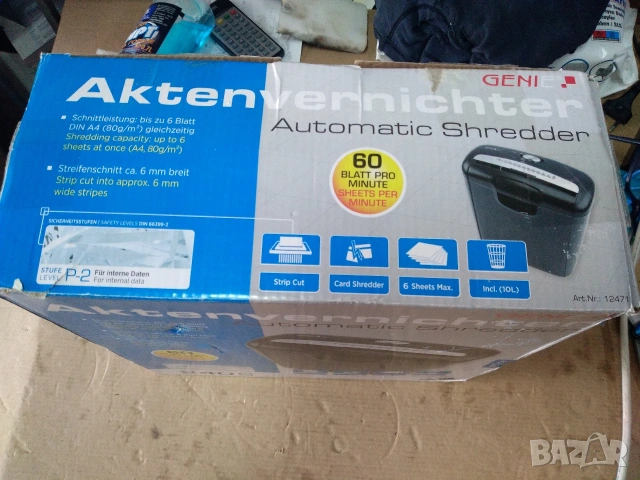 Шредер за документи и карти Genie 240S, снимка 2 - Друго - 54909324