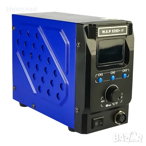 Станция за запояване WEP 939D+IV, поялник, дигитален дисплей, нагревателен елемент Hakko, 3 режима, снимка 5 - Друга електроника - 55294461