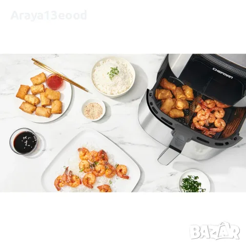 Дигитален еър фрайър Chefman TurboFry Touch XL 7.6L, 1800W, сензорно управление, снимка 6 - Фритюрници - 55308314