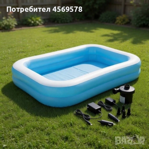 💙Надуваем басейн, намален сега на цени от: 💥С помпа - 33 евро 💥Без помпа - 27 евро !💙, снимка 2 - Басейни и аксесоари - 54577868