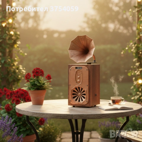 Bluetooth радио колонка AS39, 1x8W, 1200mAh, Кафяв – ретро звук, снимка 3 - Bluetooth тонколони - 55182775