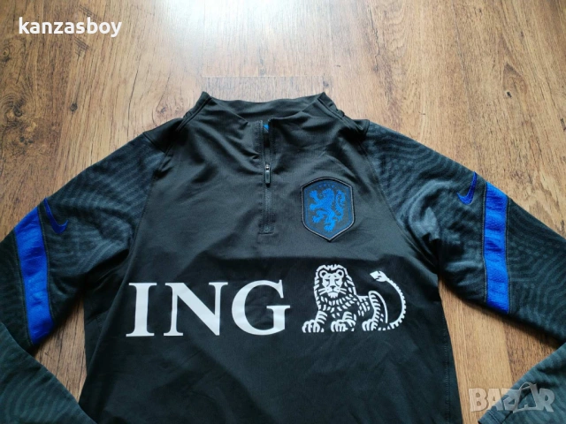 NIKE NETHERLANDS DRY STRIKE DRILL TOP - мъжка футболна блуза КАТО НОВА С, снимка 3 - Блузи - 54401935