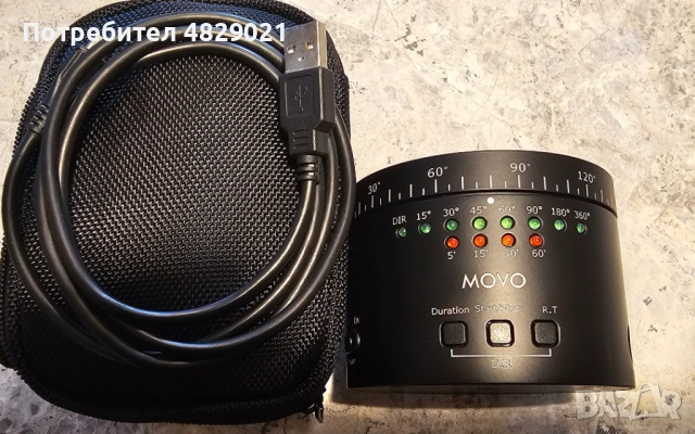 MTP-11 Movo Photo моторизиран въртящ механизъм за таймлапс и панорама – Отлично състояние, снимка 2 - Чанти, стативи, аксесоари - 54570274
