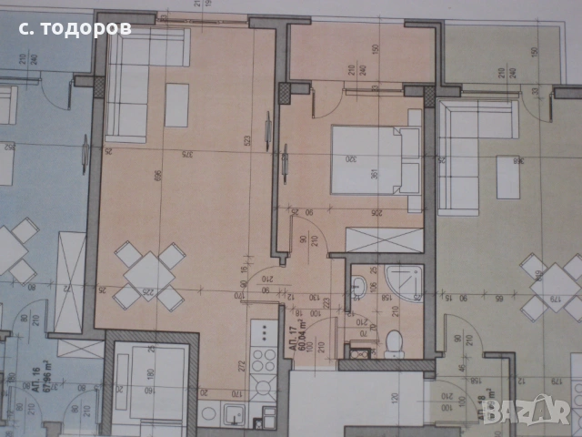 Необзаведен двустаен в София широк център, снимка 18 - Апартаменти - 54019832
