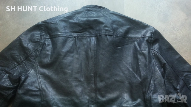 Jack & Jones OSONIC LEATHER Jacket Размер M мъжко яке естествена кожа 12-27, снимка 7 - Якета - 54803497