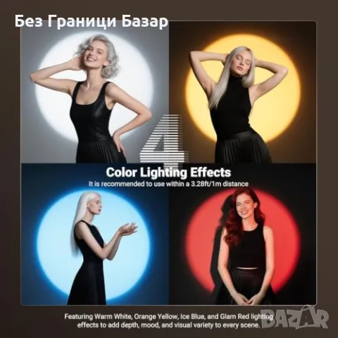 Нова Портативна RGB LED светлина NEEWER FL20 20W за TikTok YouTube студио, снимка 3 - Светкавици, студийно осветление - 55564729