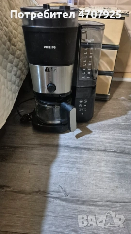 Кафемашина Philips HD7900/50 All-in-1 Brew, Вградена мелничка, Двоен контейнер за кафе на зърна, Пос