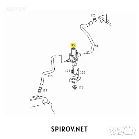 Клапан парно Mercedes Sprinter Vito SL A0018300684, снимка 3 - Части - 55703214