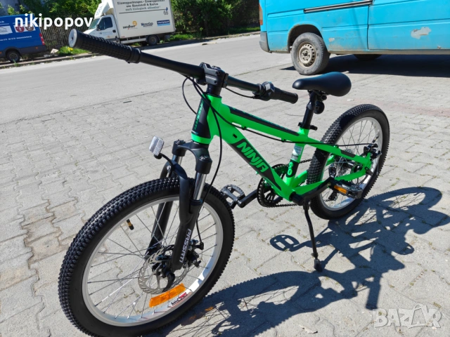 BG Алуминиев велосипед 20" NINJA зелен, снимка 7 - Велосипеди - 54334682
