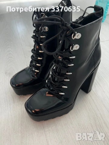 Дамски боти на висок ток, Zara, 38 номер, снимка 2 - Дамски боти - 55051632