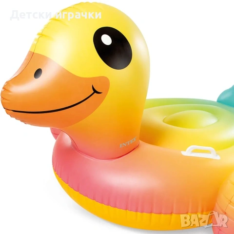Детски надуваем остров INTEX Baby Duck 147 х 147 см, жълто пате, снимка 4 - Надуваеми играчки - 55221047
