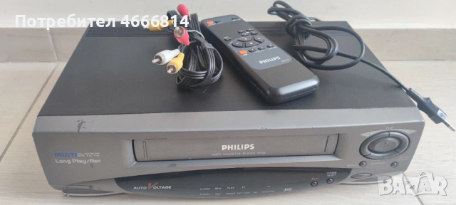 Видео PHILIPS VHS , снимка 2 - Плейъри, домашно кино, прожектори - 54508387