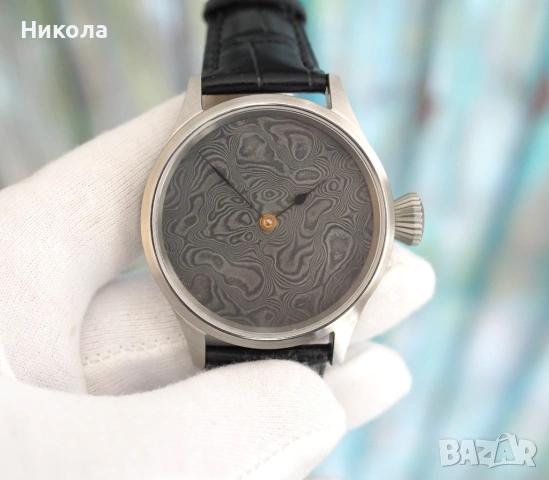 Ръчен часовник ЕТА 6498 с дамасков циферблат, снимка 6 - Мъжки - 54077286